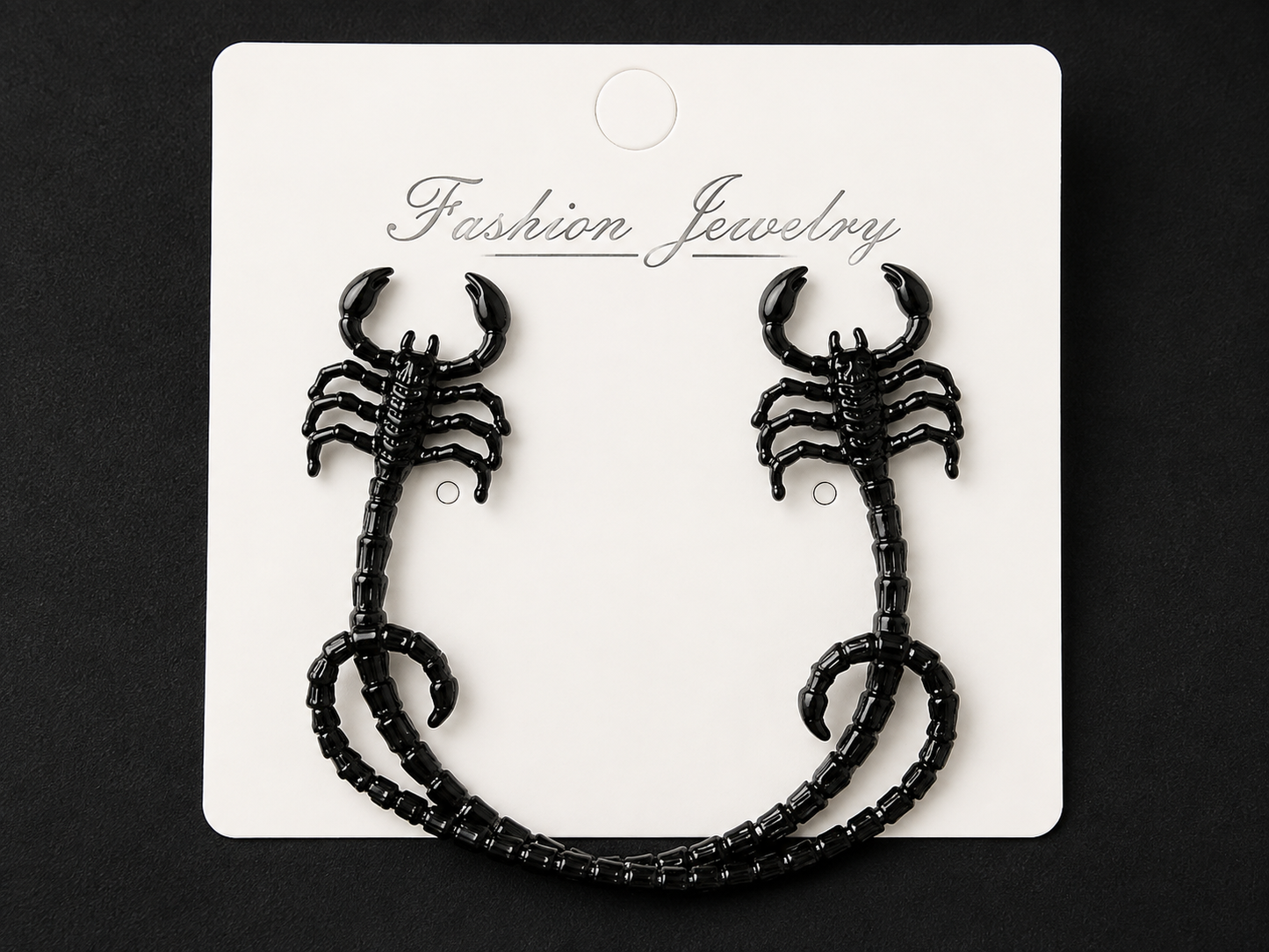 Black scorpion ear clips