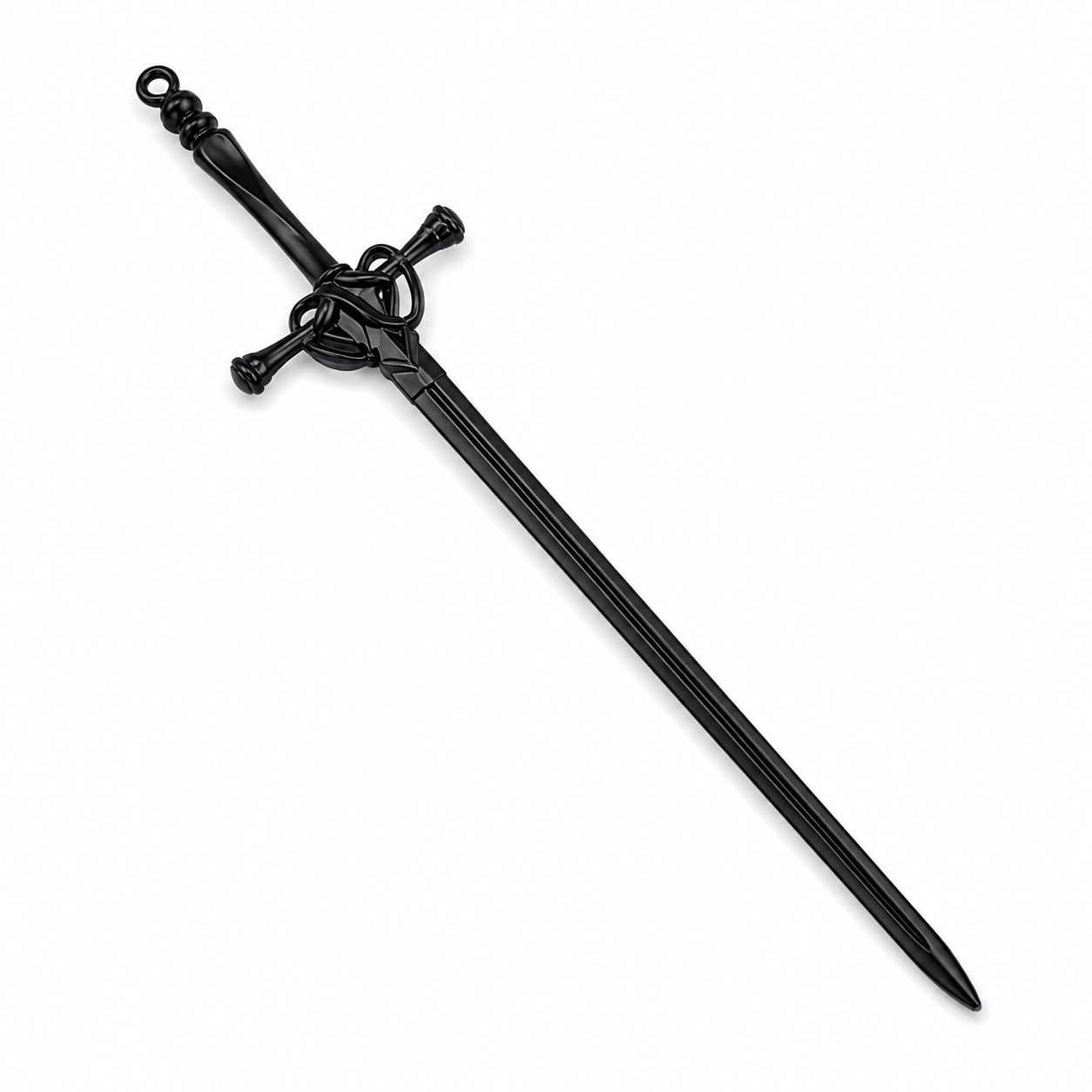 Sword hair pin -black