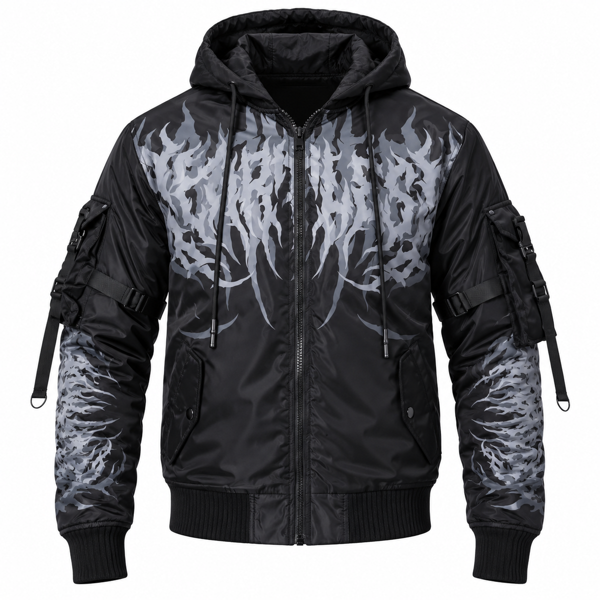 GRAVEWIND BOMBER JACKET - BLACK