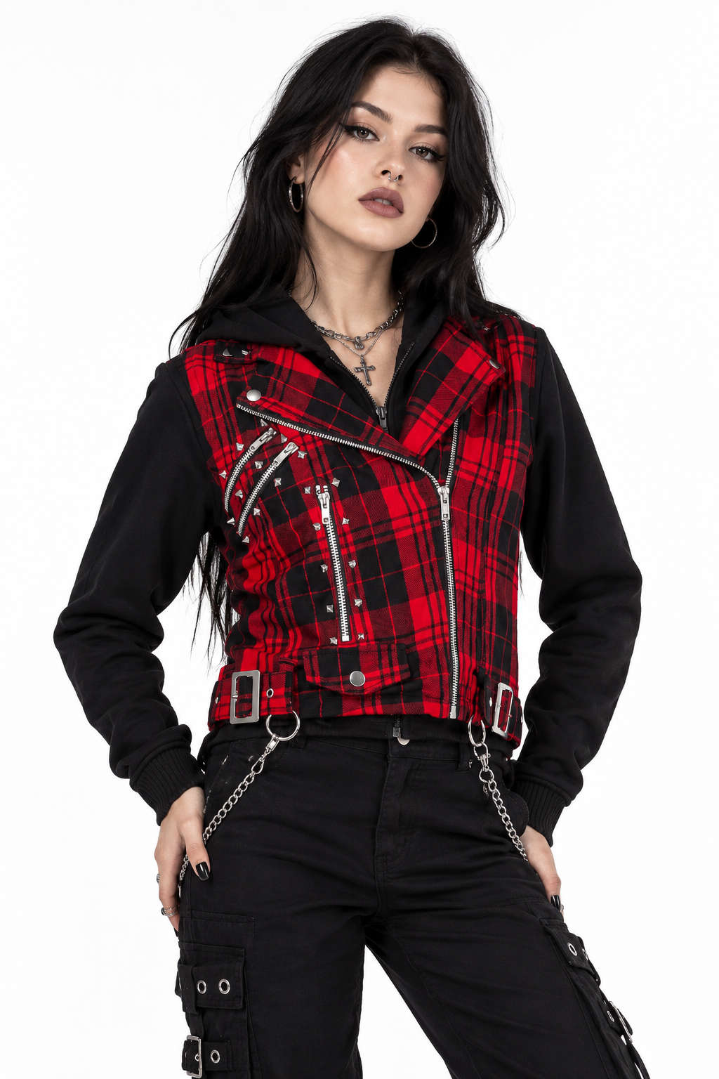 EVILYN JACKET - RED CHECK