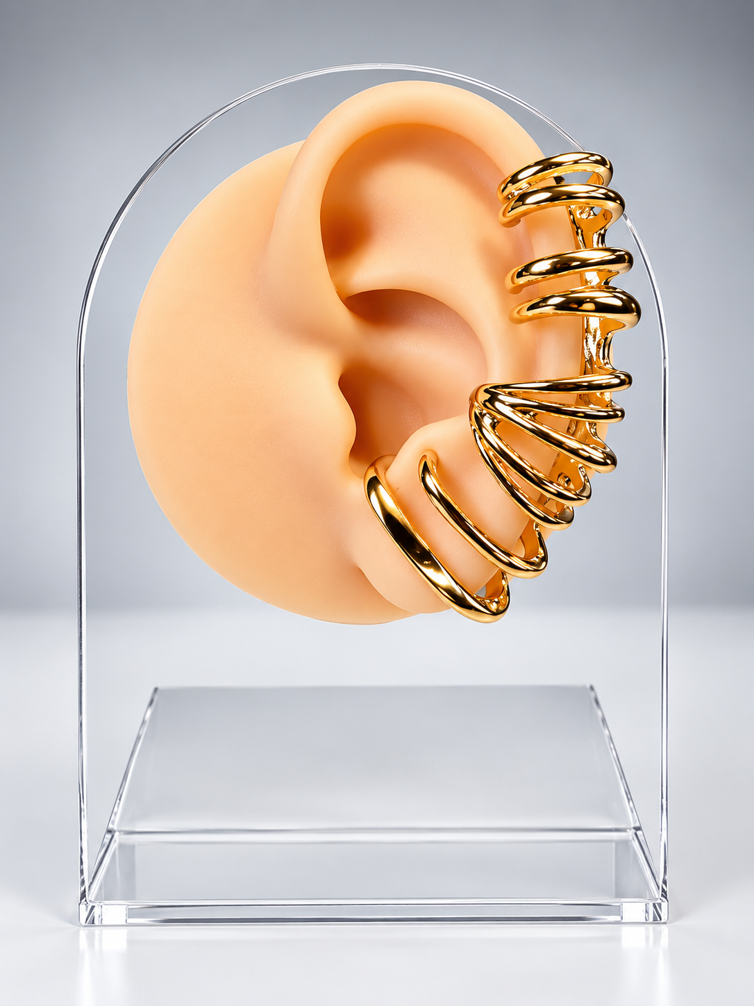 Hollow circular wheel- earring golden