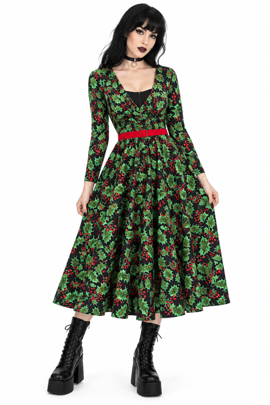 Retro dress green