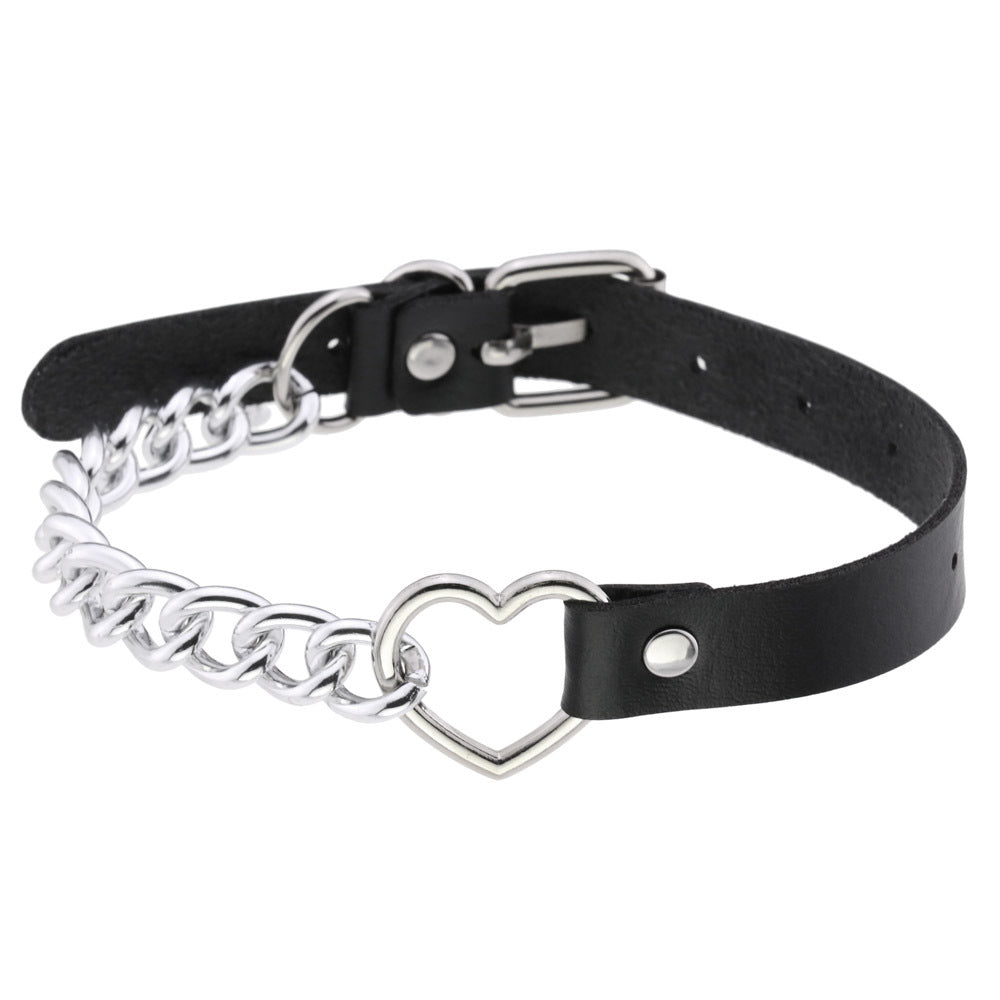 VNB132-Heart Half Chain Neckband
