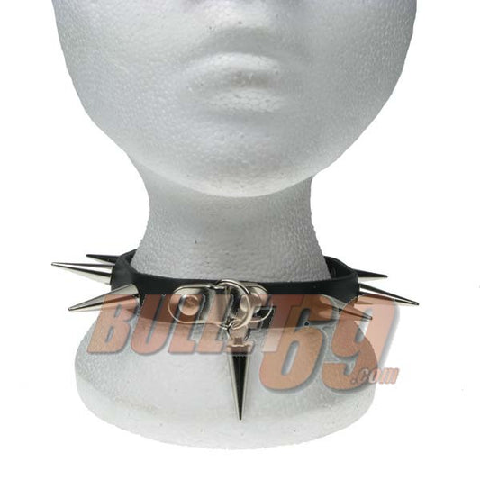 NB170-1 row medium cone with cone fitting hanging in middle Leather Neckband