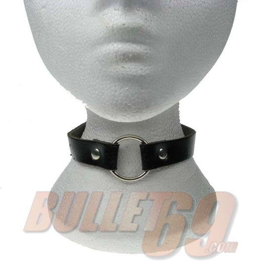 NB178	 1 row black neckband with 1 small ring