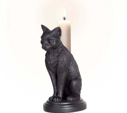 Cat Gothic Candlestick