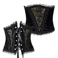 Black velvet gothic waspie 