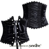 Black velvet underbust 